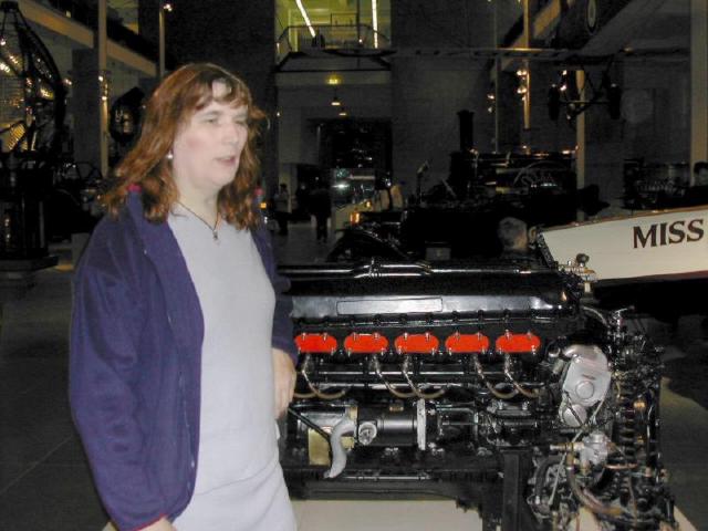 Photo of me next to a Merlin engine at the Science Museum.